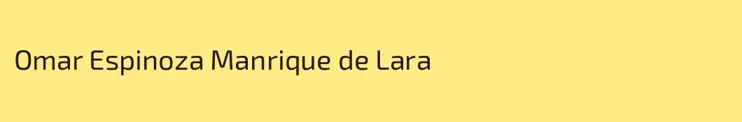 Omar Espinoza Manrique de Lara
